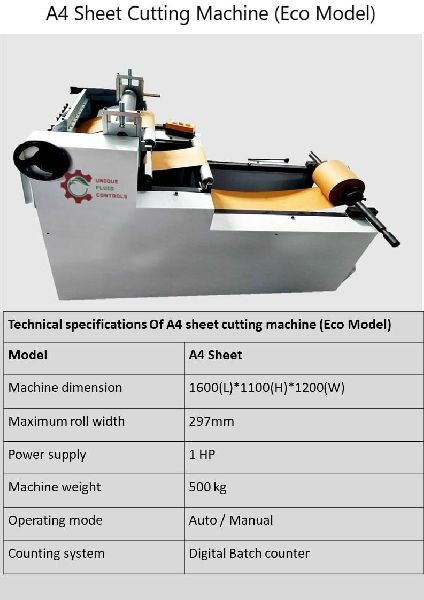 A4 sheet making machine (mini model) in sivakasi